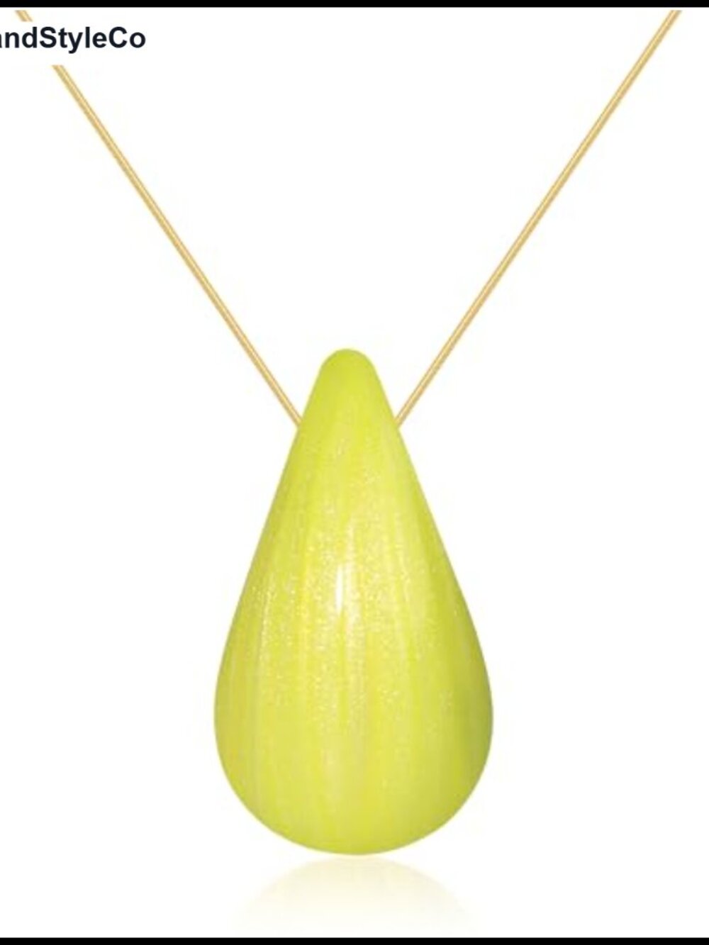Gold Plated Teardrop Pendant Necklace Women Lightweight Everyday
